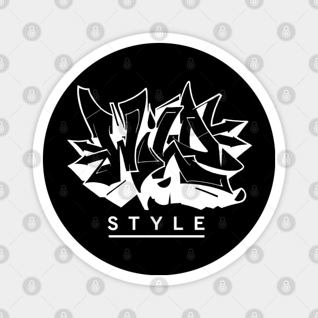 wild style graffiti Magnet by 2wear Grafix